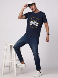 ADRO Men Graphic Printed Round Neck Cotton T-shirt