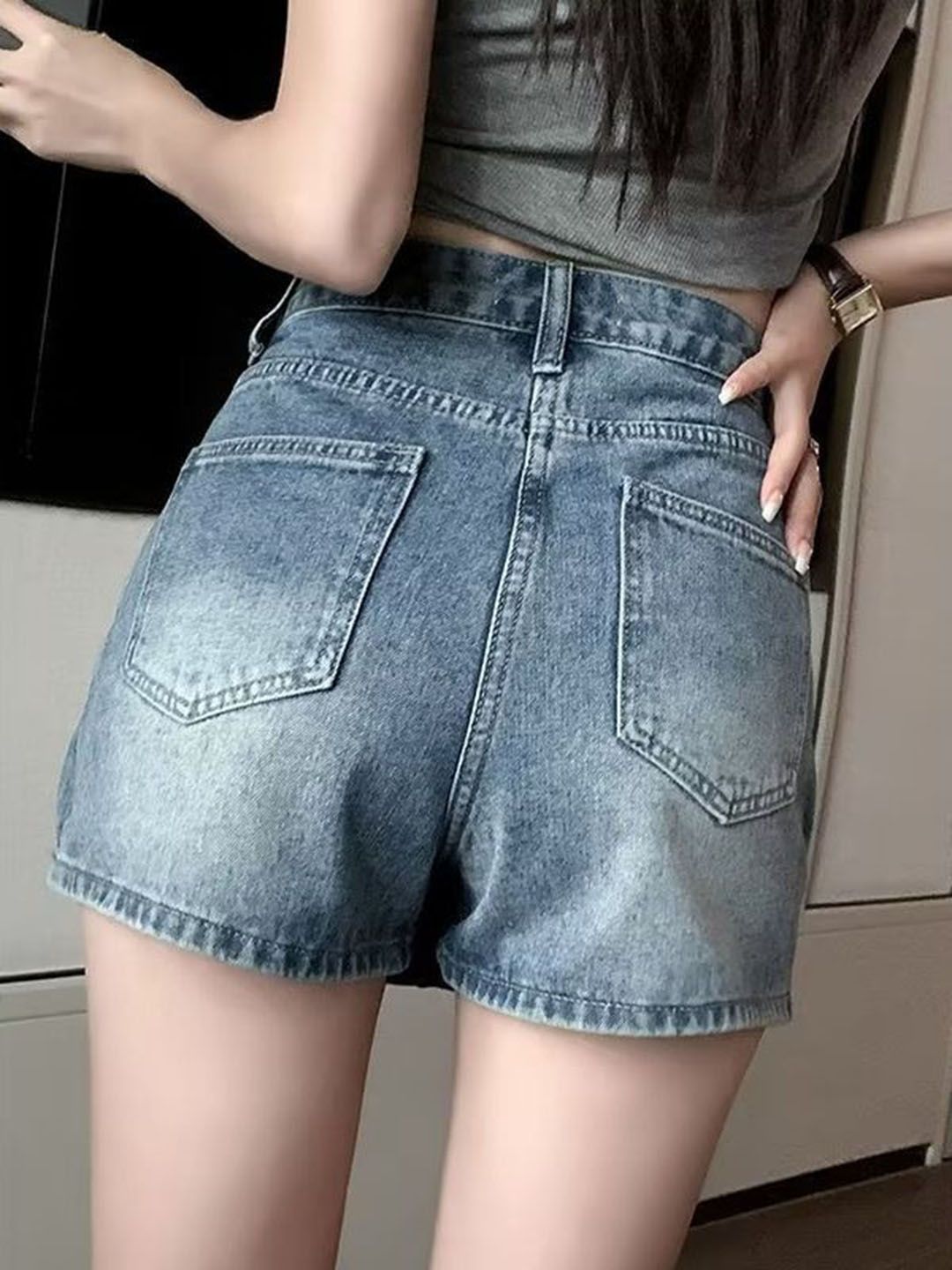 DressBerry Denim A-Line Mini Skort