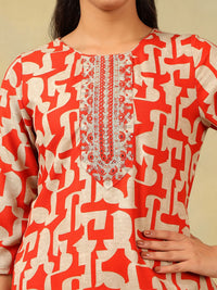 Mamicha Women Ethnic Motifs Printed Regular Pure Cotton Kurta with Trousers & With Dupatta
