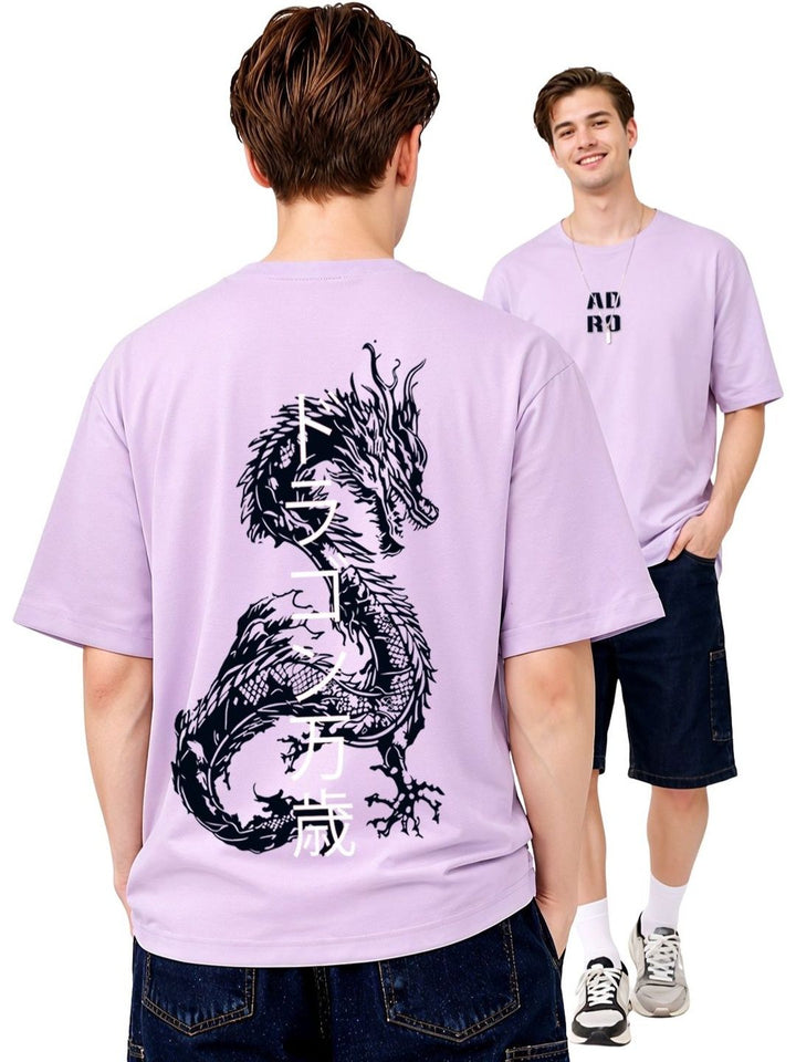 ADRO Men Printed Drop-Shoulder Sleeves T-shirt