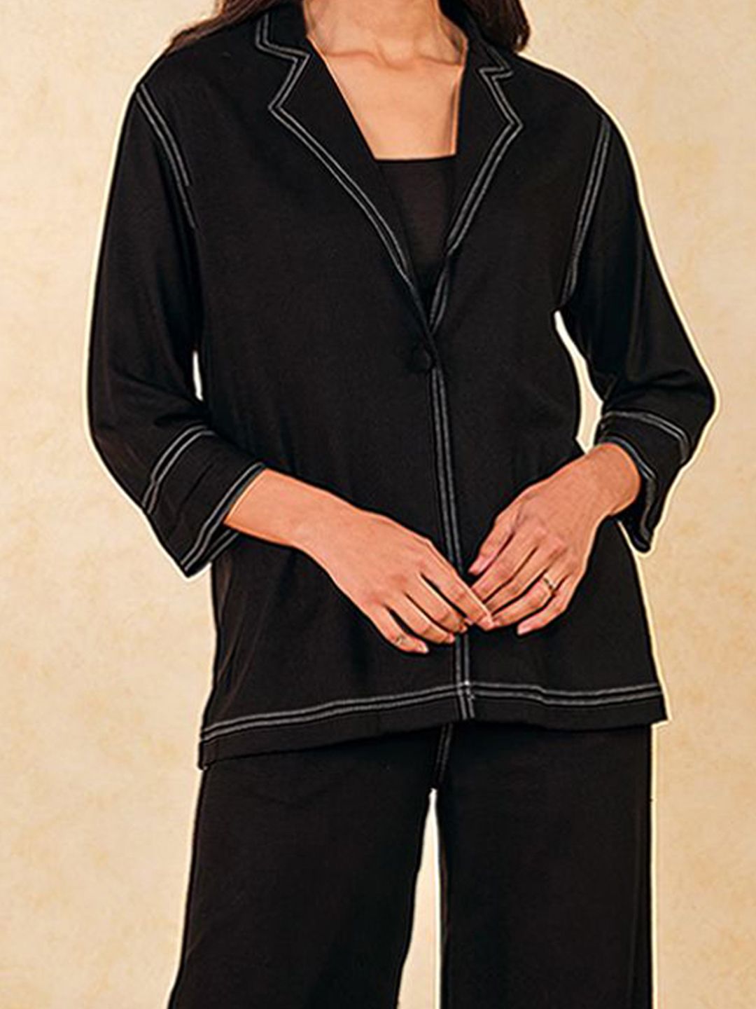 AND Lapel Collar Coat With Trouser