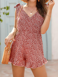 DressBerry Printed with Ruffles Playsuit