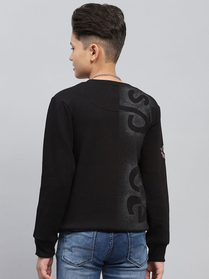 Monte Carlo Boys Printed Cotton Casual Pullover Sweatshirt