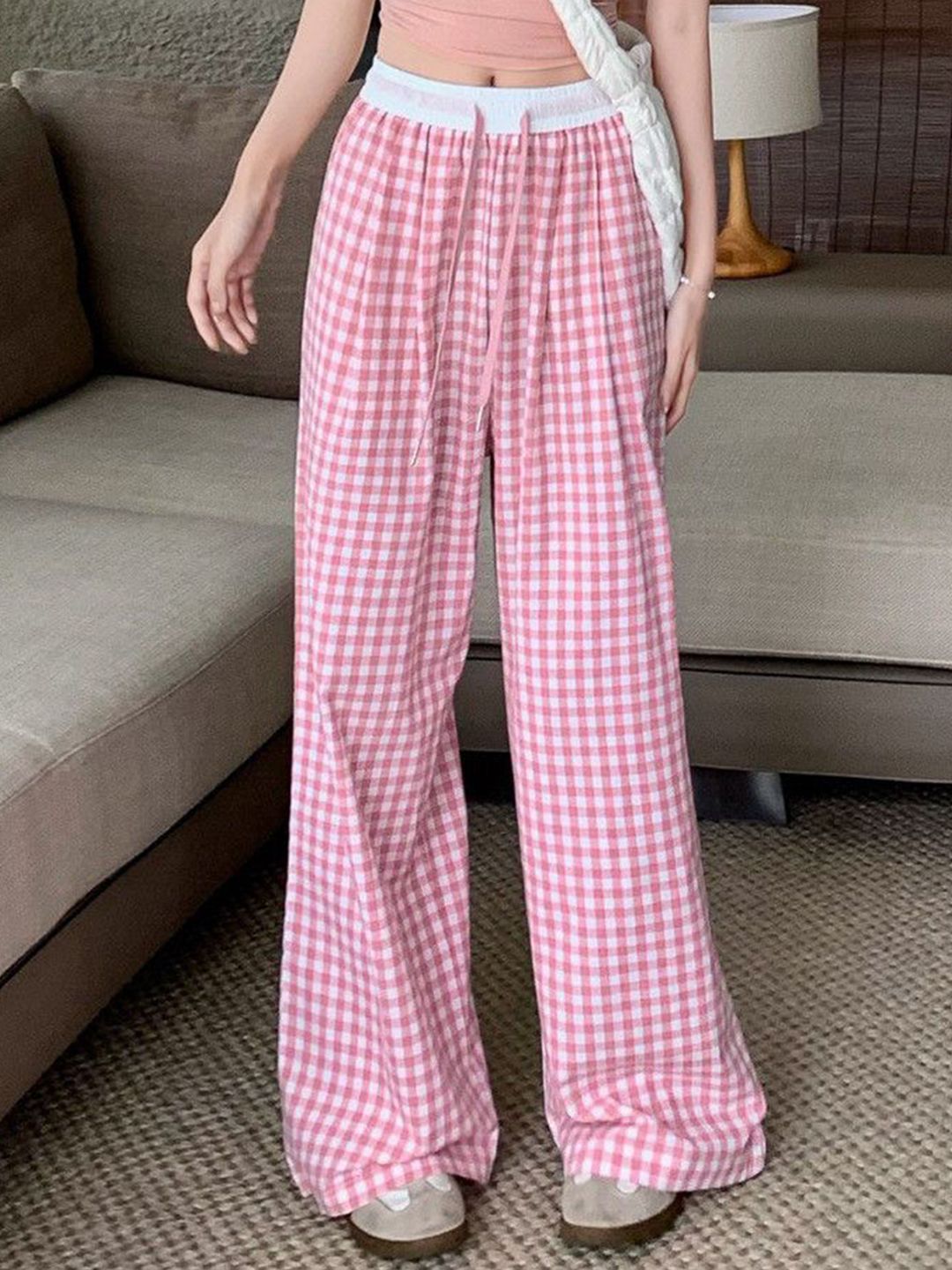 DressBerry Women Checked Trousers