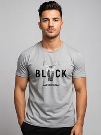 ADRO Typography Printed Short Sleeves Cotton Regular Fit T-shirt