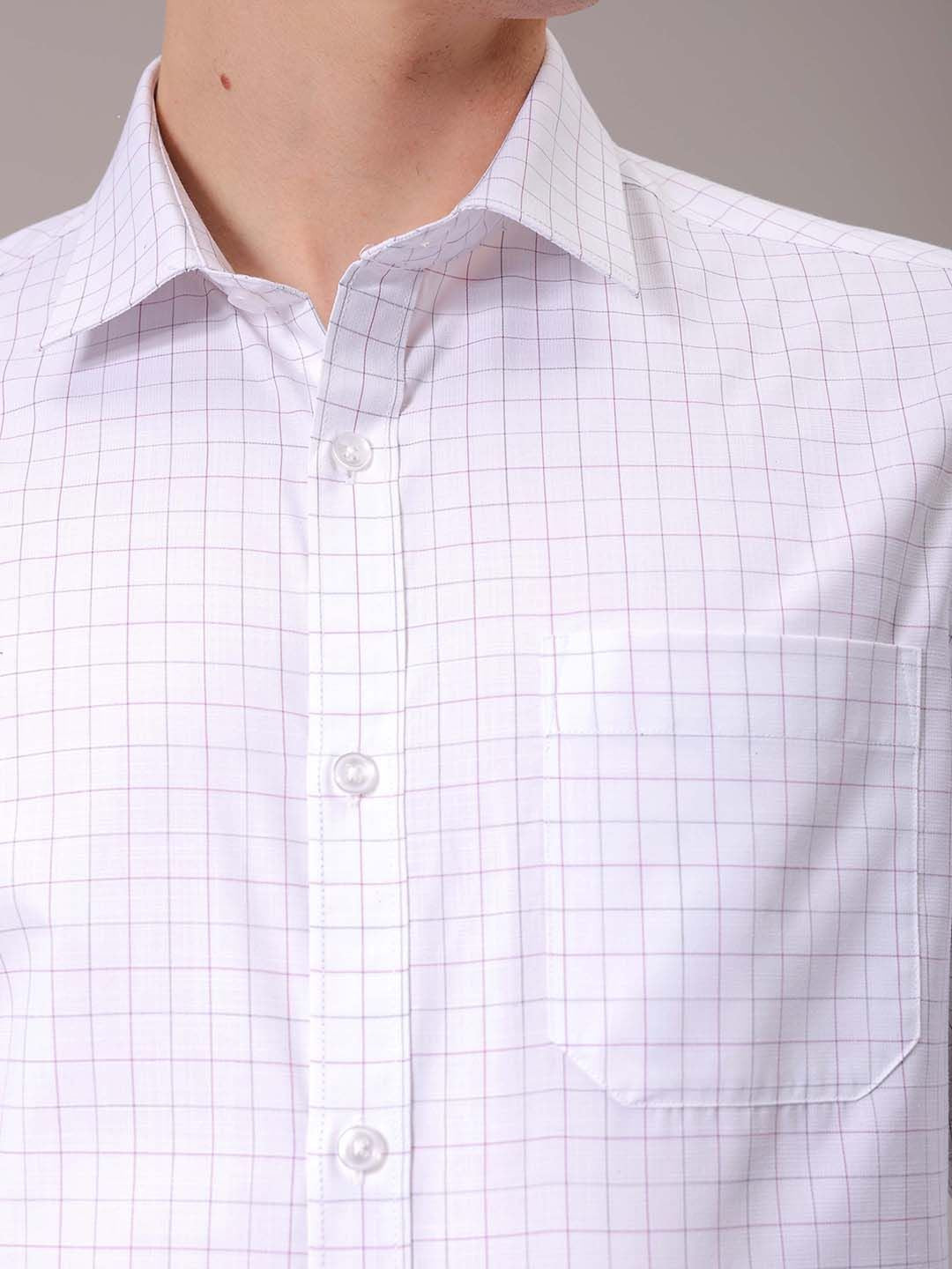 The Indian Garage Co. X Luxe Men Spread Collar Micro Checked Slim Fit Formal Shirt