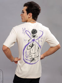 ADRO Anime Printed Round Neck Cotton Oversized T-shirt