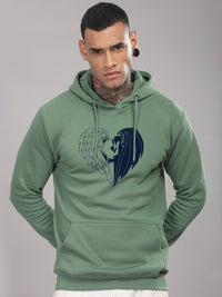 ADRO Men Printed Hooded Sweatshirt
