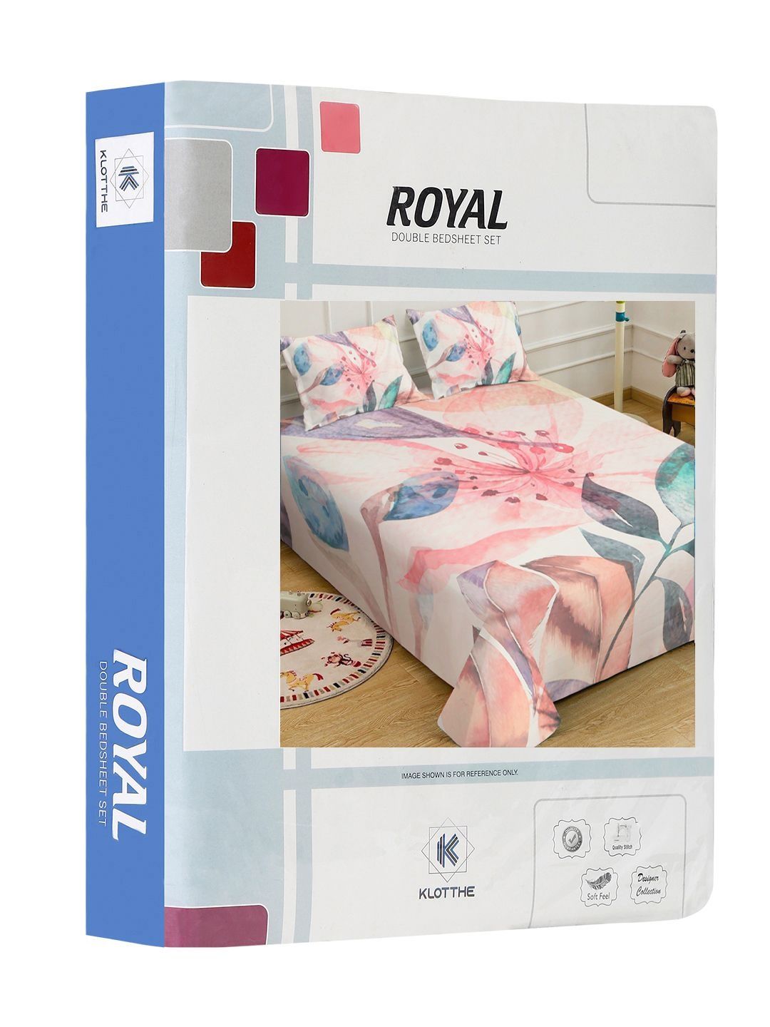 KLOTTHE White Floral Printed 400 TC Cadar King Superfine