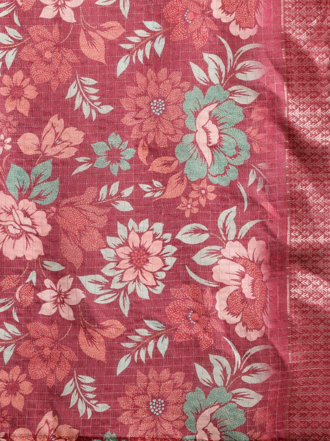 Indo Era Floral Embroidered Thread Work Kurta with Trousers & With Dupatta