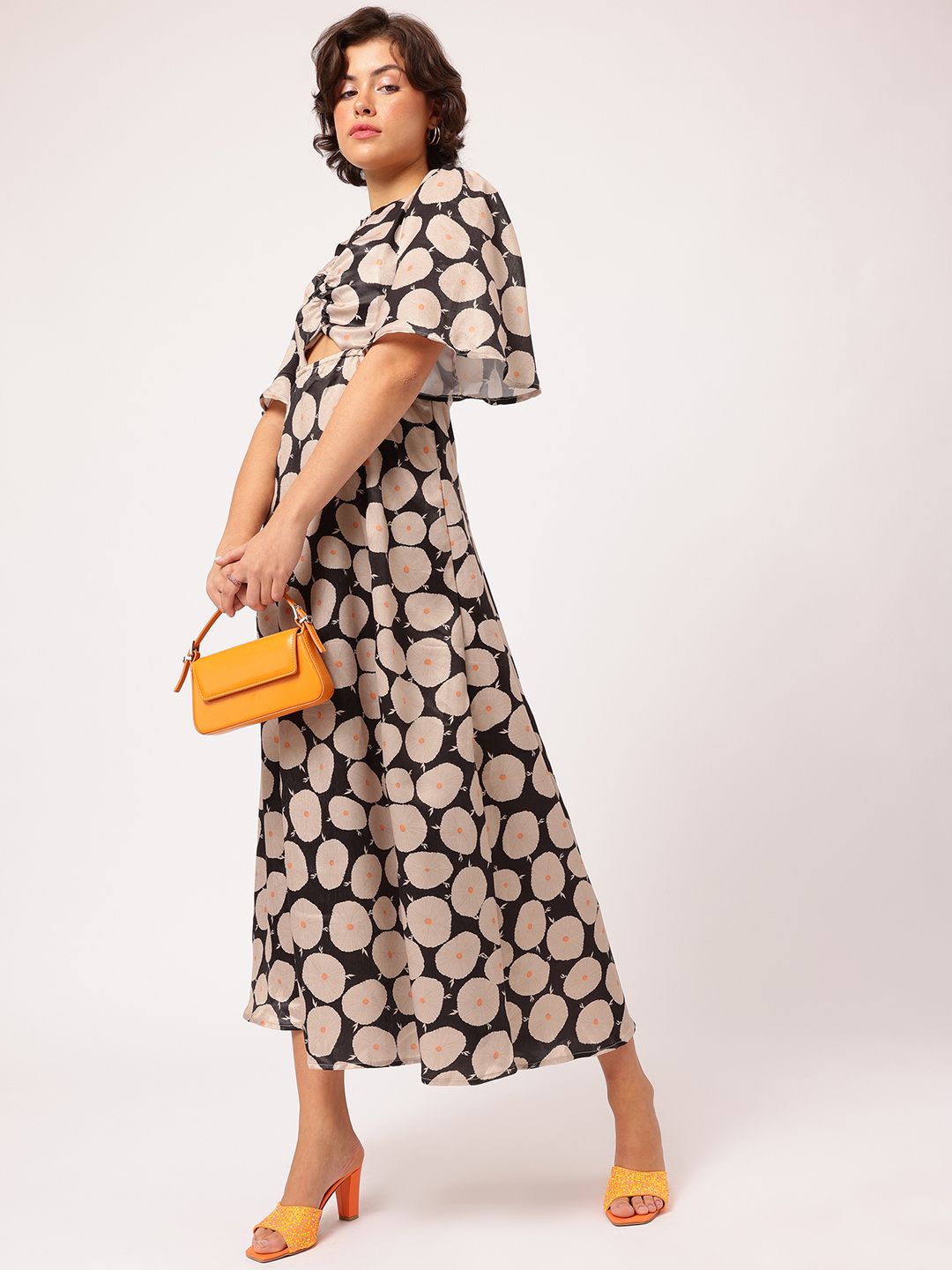 DressBerry Muted Luxury Floral Fancy Breezy Vibes Dress