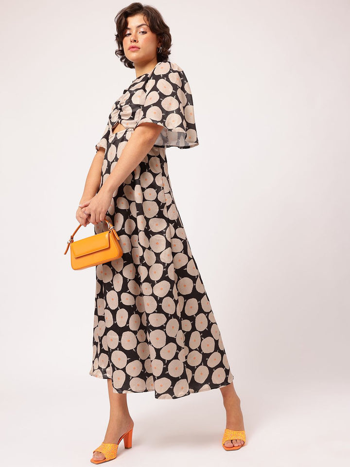 DressBerry Muted Luxury Floral Fancy Breezy Vibes Dress