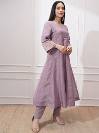 Vishudh Women Ethnic Motifs Embroidered Regular Kurta with Trousers & With Dupatta
