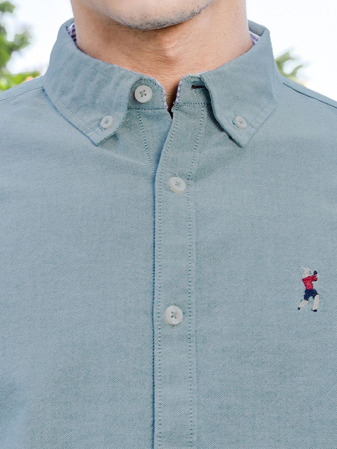 Thomas Scott Men Premium Regular Fit Button-Down Collar Solid Cotton Casual Shirt