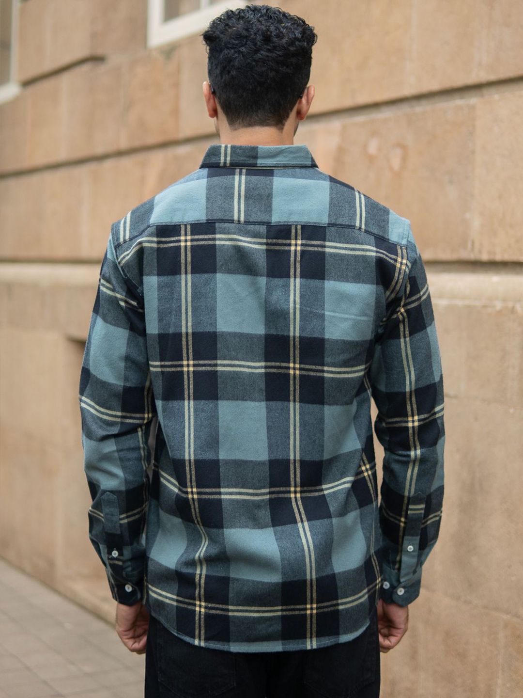 Powerlook SS25 Flannel Tartan Checked Pure Cotton Casual Shirt