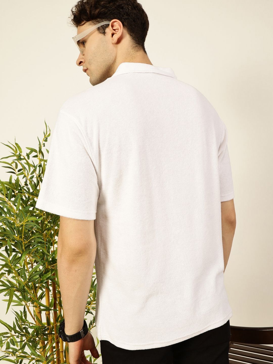 Thomas Scott Men Solid Polo Collar Cotton Relaxed Fit T-Shirt