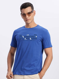 ADRO Typography Printed Round Neck Cotton T-shirt