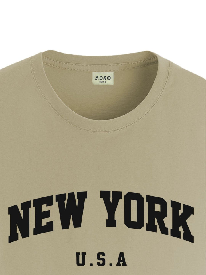ADRO Men Typography Printed Applique T-shirt