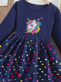 YK Embellished Print Fit & Flare Dress