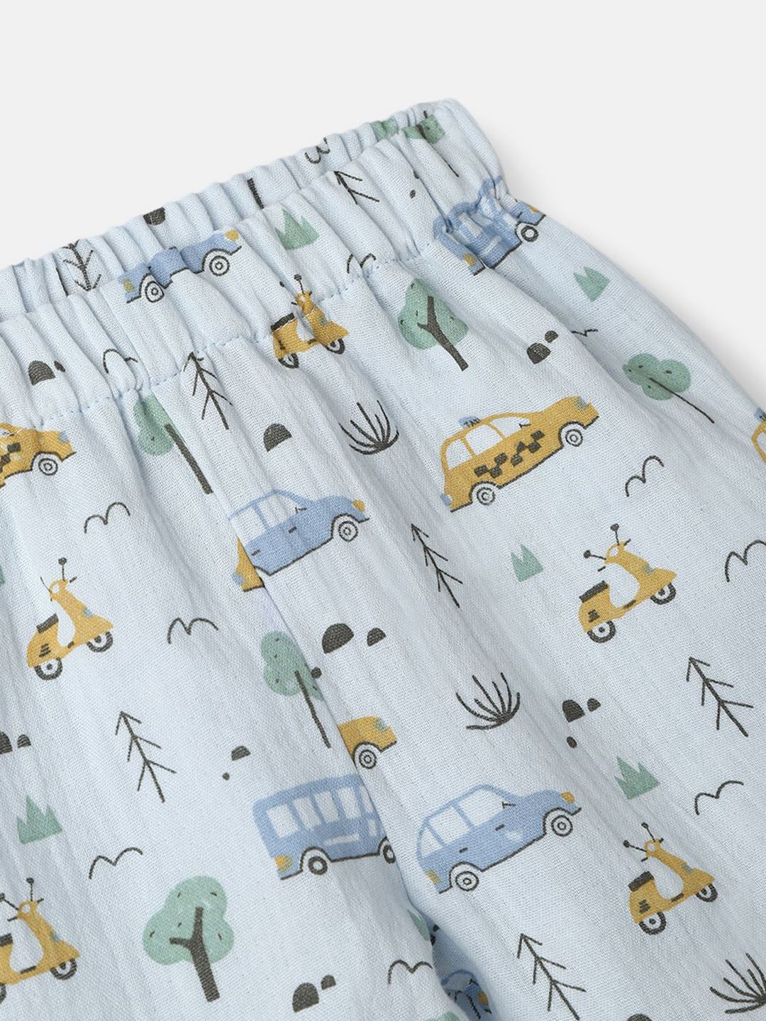 Nauti Nati Boys Printed Pure Cotton Jhabla With Shorts