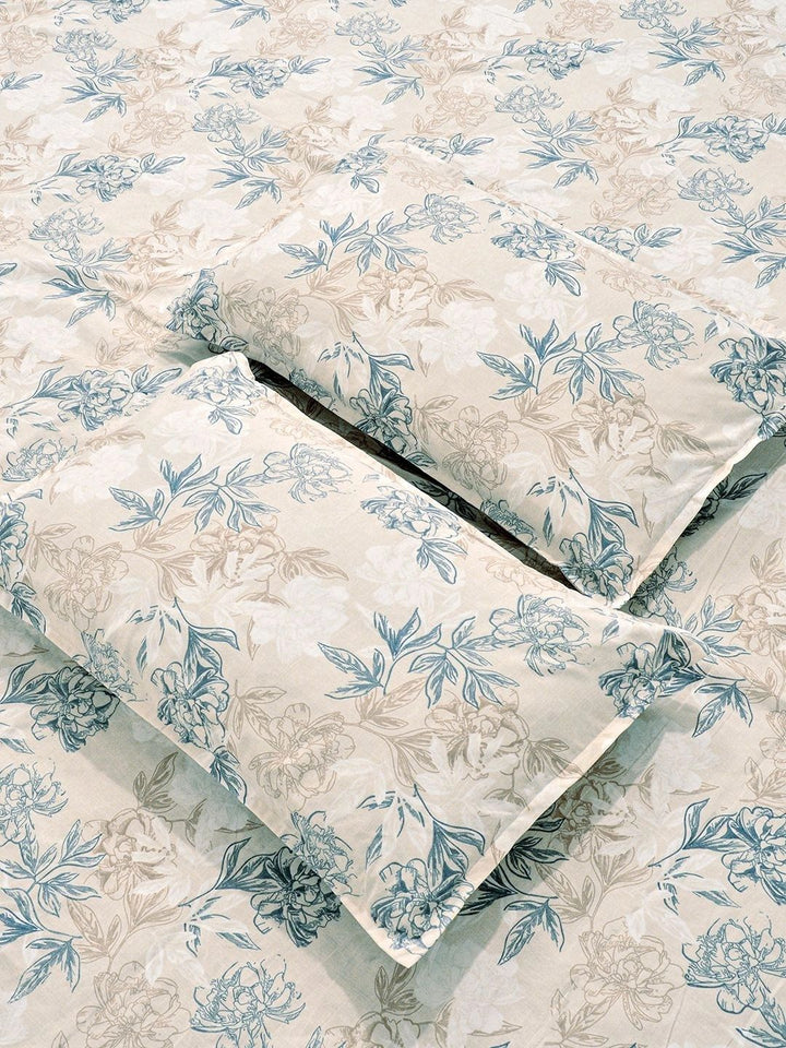 Myntra Elegant Homes Multicolor Floral 300 TC King Double Bedsheet with 2 Pillow Covers