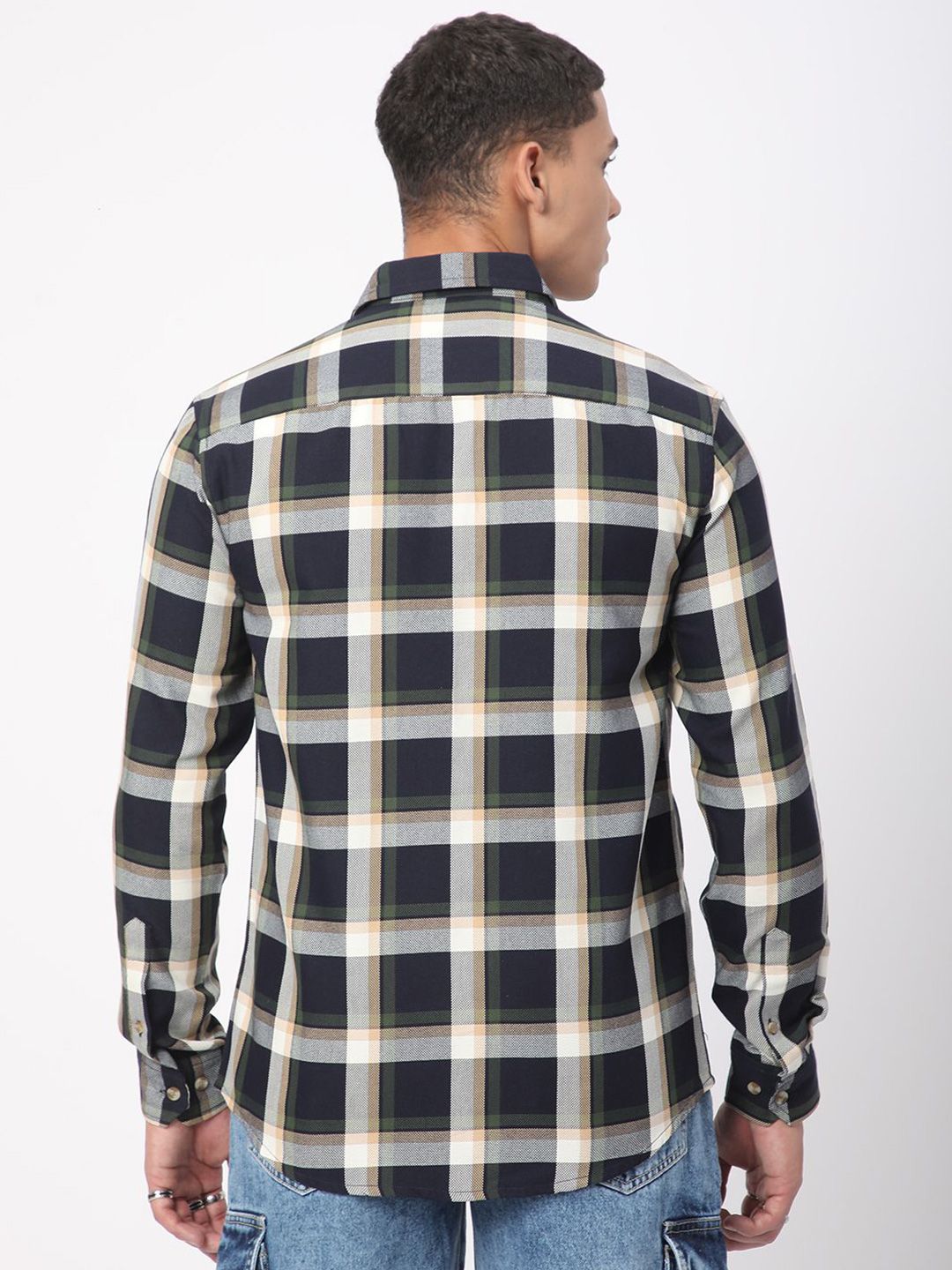 VASTRADO Men Classic Slim Fit Tartan Checks Opaque Checked Casual Shirt