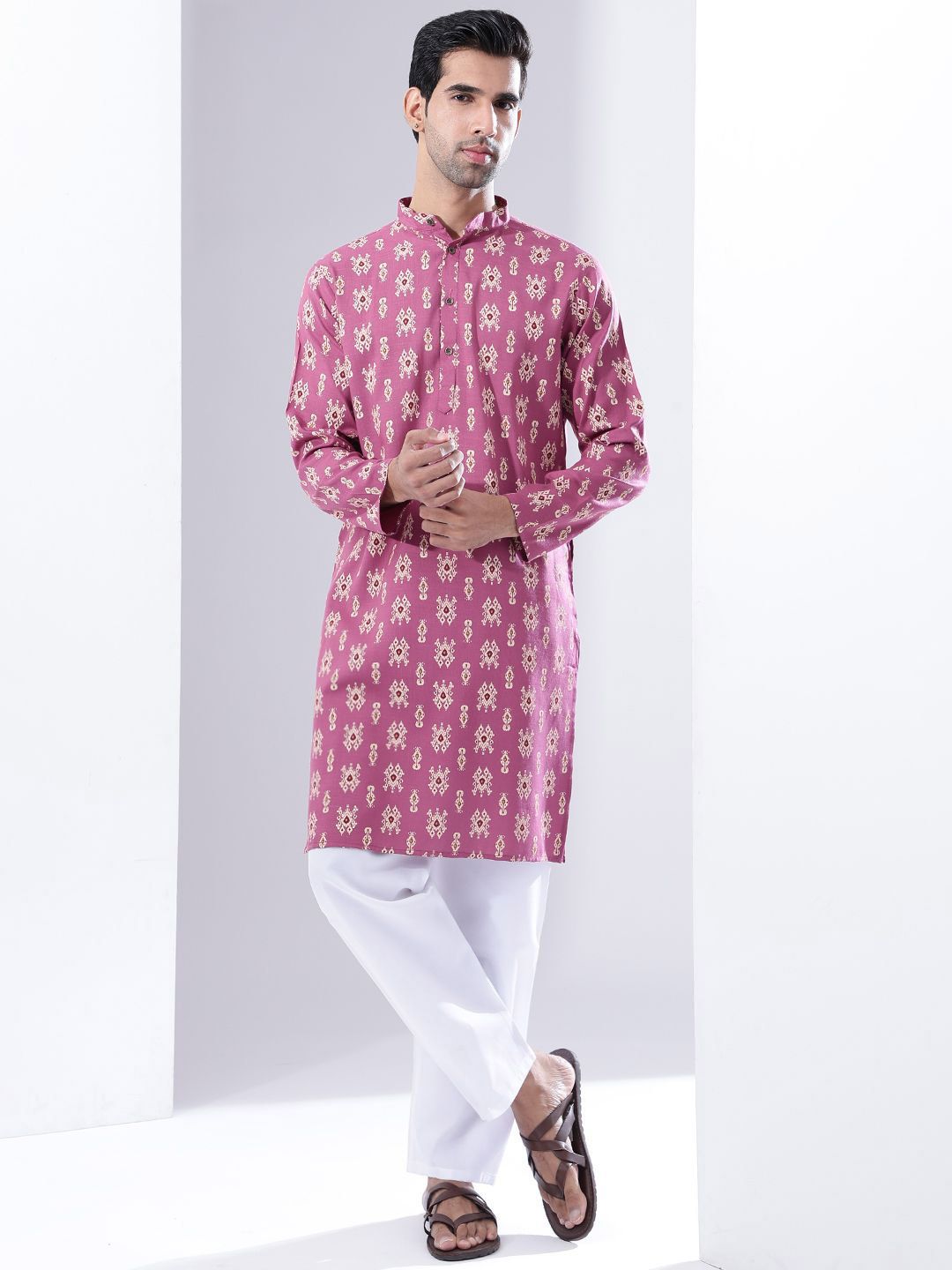 Anouk Men Ethnic Motifs Printed Regular Kurta with Pyjamas