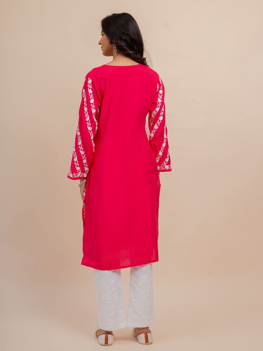 House of Kari Women Chikankari Muslin Kurta