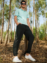 Campus Sutra Men Comfort Relaxed Fit Mid-Rise Regular Trousers