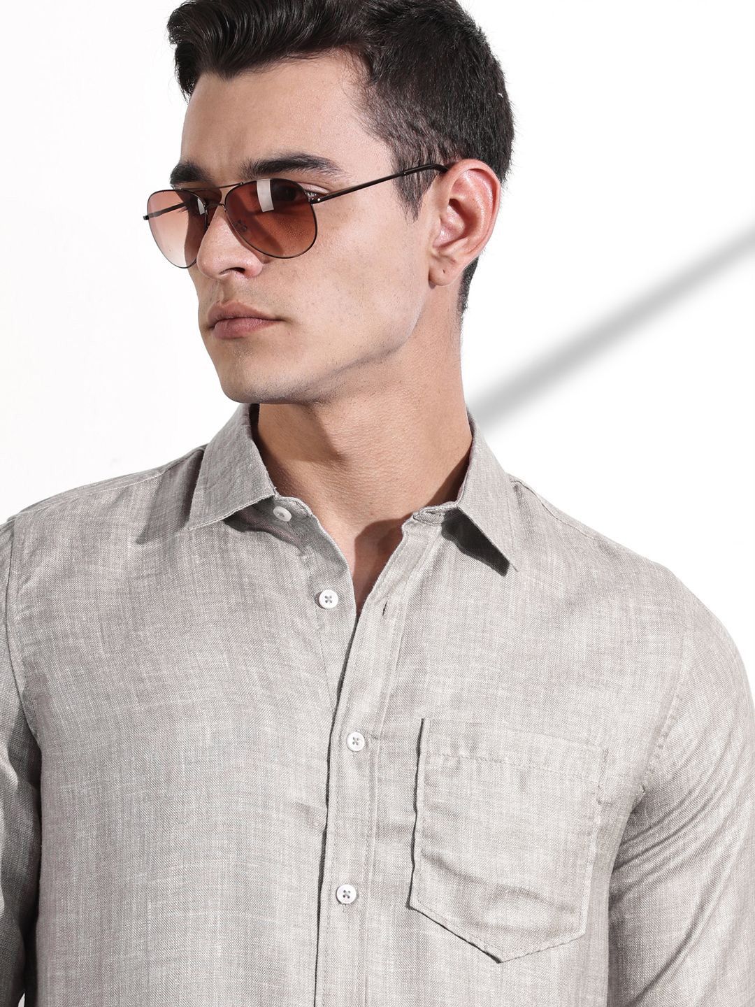 Thomas Scott Men Classic Slim Fit Opaque Casual Shirt
