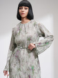 ESPYR By Tokyo Talkies Jacquard Sheath Mini Dress With Belt