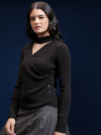 Tokyo Talkies Women Ribbed Pullover