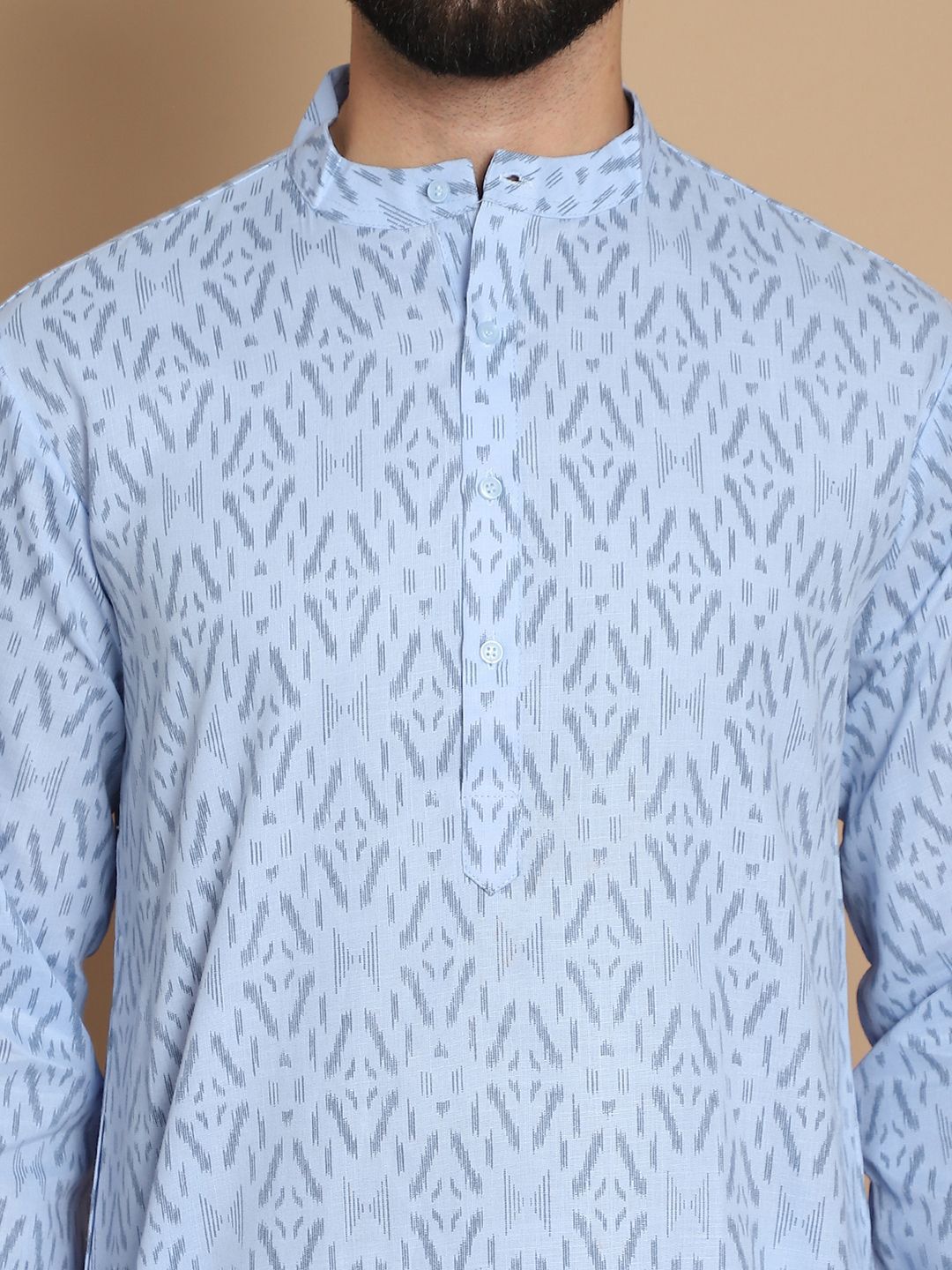 Anouk Men Ethnic Motifs Printed Regular Pure Cotton Kurta with Churidar