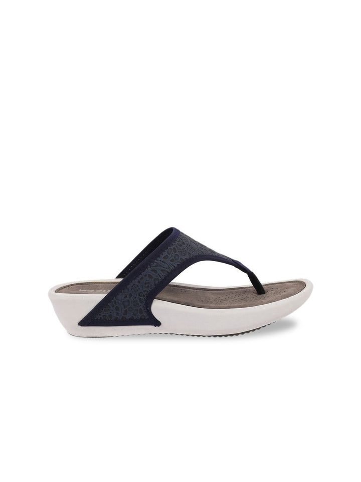 Mochi Women Textured T-Strap Flats