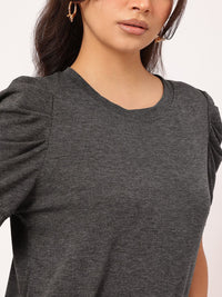DressBerry Feminine Flair Puff Sleeves T-shirt