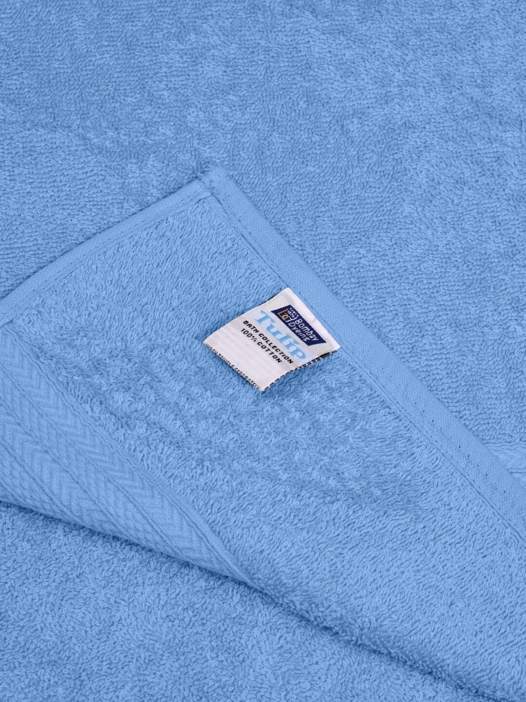BOMBAY DYEING Blue Cotton 450 GSM Bath Towel