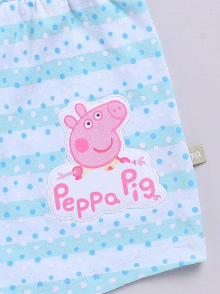 Moms Love Infant Girls Peppa Pig Printed Pure Cotton Fit & Flare Dress