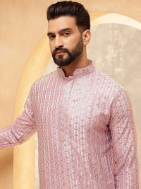 SOJANYA Men Embroidered Regular Kurta with Pyjamas