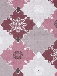 KLOTTHE Pink Geometric Cotton Single Bedsheets