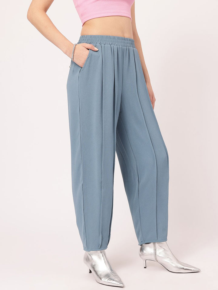 DressBerry Women Structured Statement Pleated Trousers