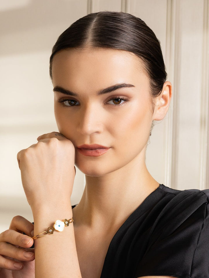 VOGUE PANASH Wanita Brass Gold-plated Bangle-Style Bracelet