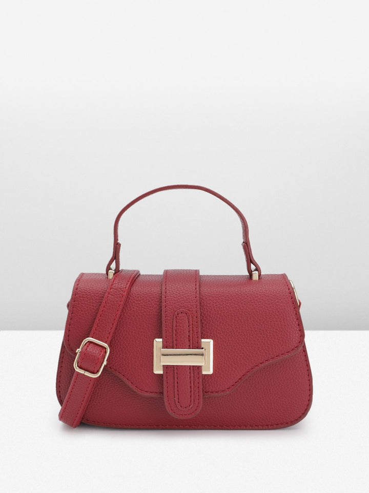 DressBerry Textured Structured Satchel