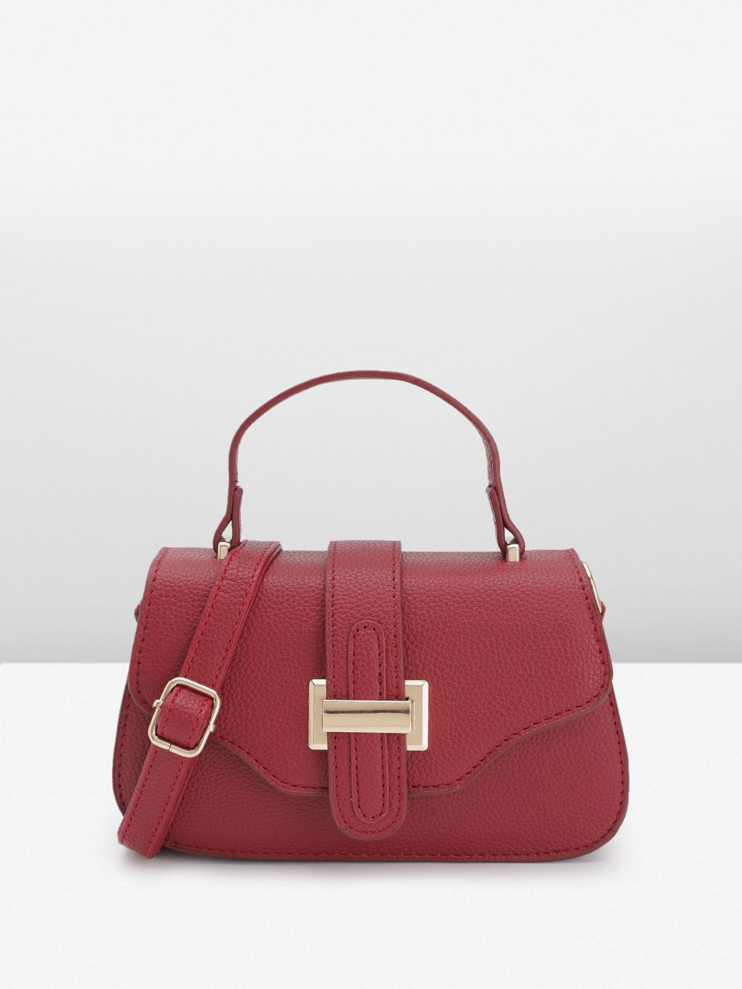DressBerry Textured Structured Satchel