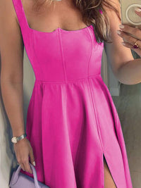 all about you Square Neck Fit & Flare Midi Dress