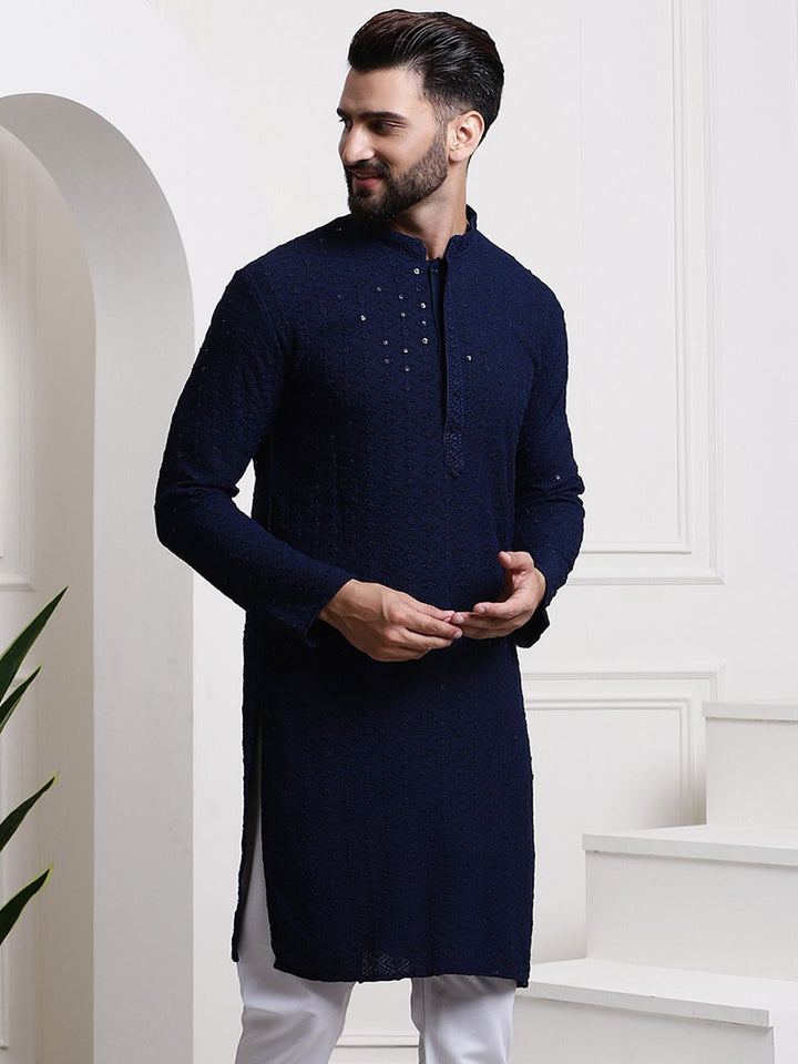 SOJANYA Kurta Kapas Tulen Dihiasi Labuci