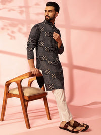 Anouk Men Bandhani Printed Regular Kurta with Pyjamas