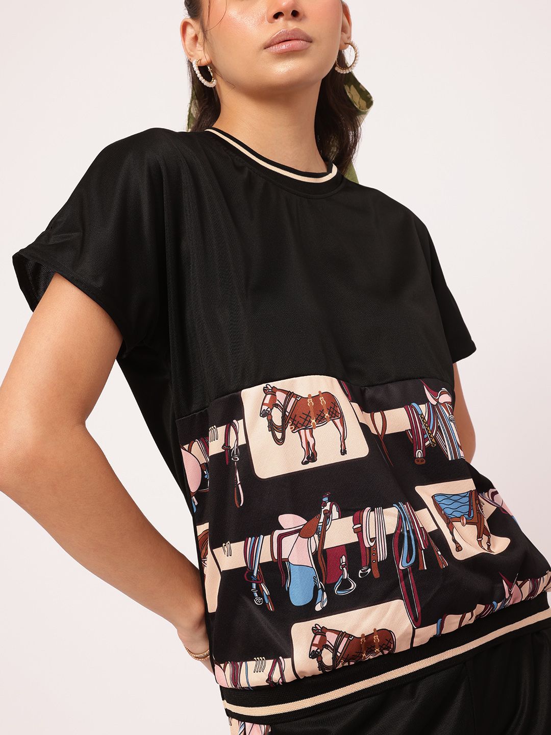 DressBerry Bold-Babe Riding Horse Print Everyday Co-ords