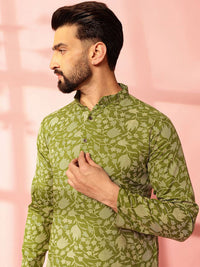 Anouk Men Floral Printed Regular Kurta with Pyjamas