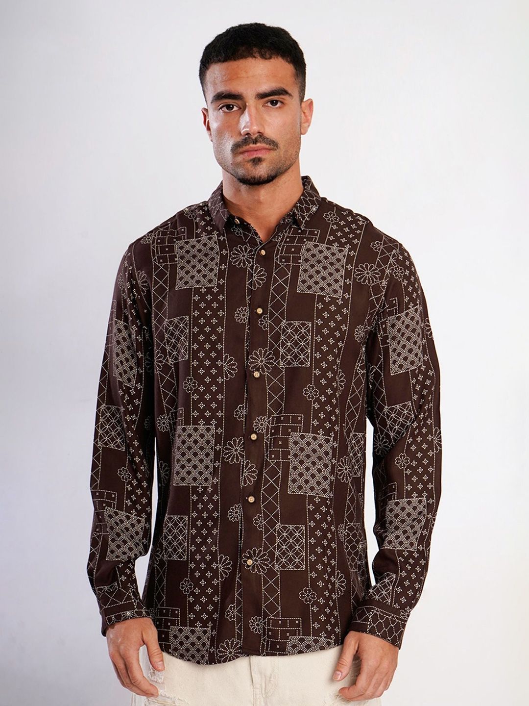 Bene Kleed Abstract Printed Casual Shirt