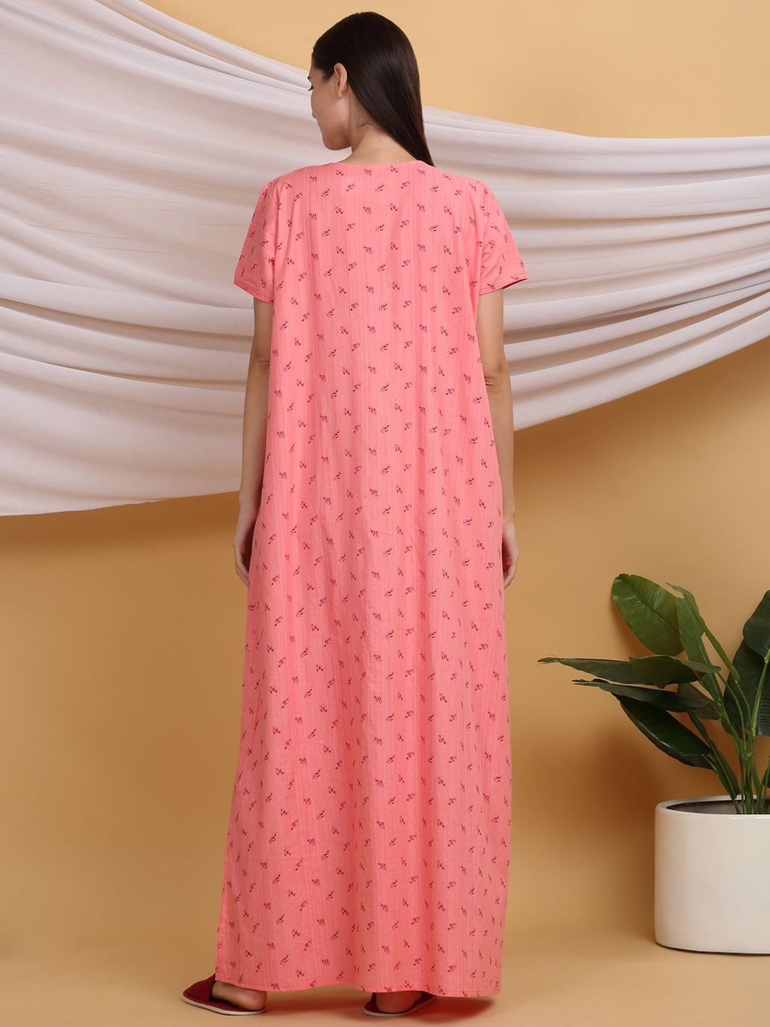 Sweet Dreams Printed Pure Cotton Maxi Nightdress